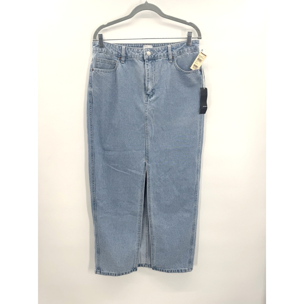 Melrose 29 Light Wash Denim Maxi Skirt Deadstock Western Prairie Coastal Medium